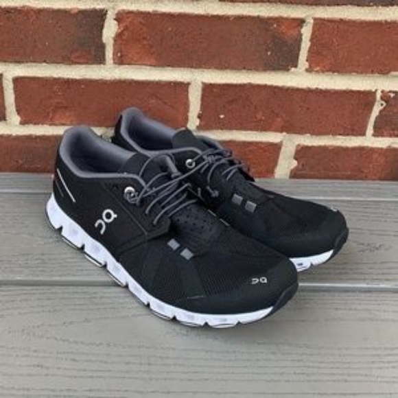 On Cloud Running Black and White Sneakers, Size W7.5 - Picture 2 of 16